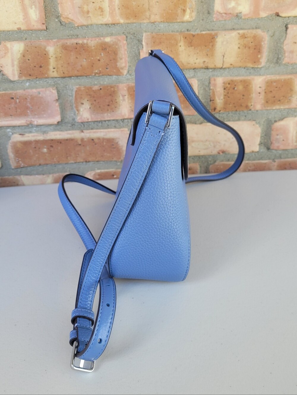 Kate Spade LIKE NEW Monica Flip Crossbody Bag in Thunderstorm Light Blue - Picture 7 of 13
